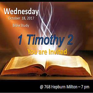 RECAP – Wednesday 2017-10-15 Bible Study
